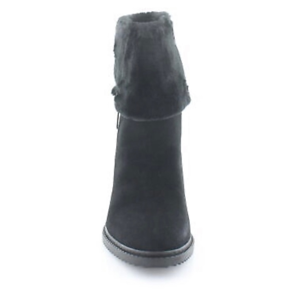 Plush faux-fur cuffs a gorgeous stiletto lift in the Sonya booties from DKNY - Picture 3 of 7